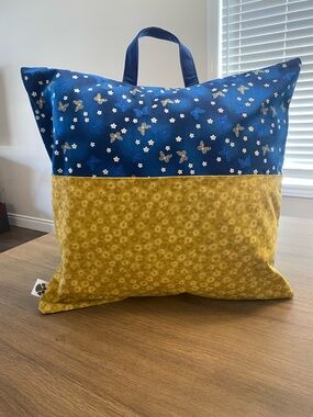 Handmade Kids Reading Pillow with Book Pocket